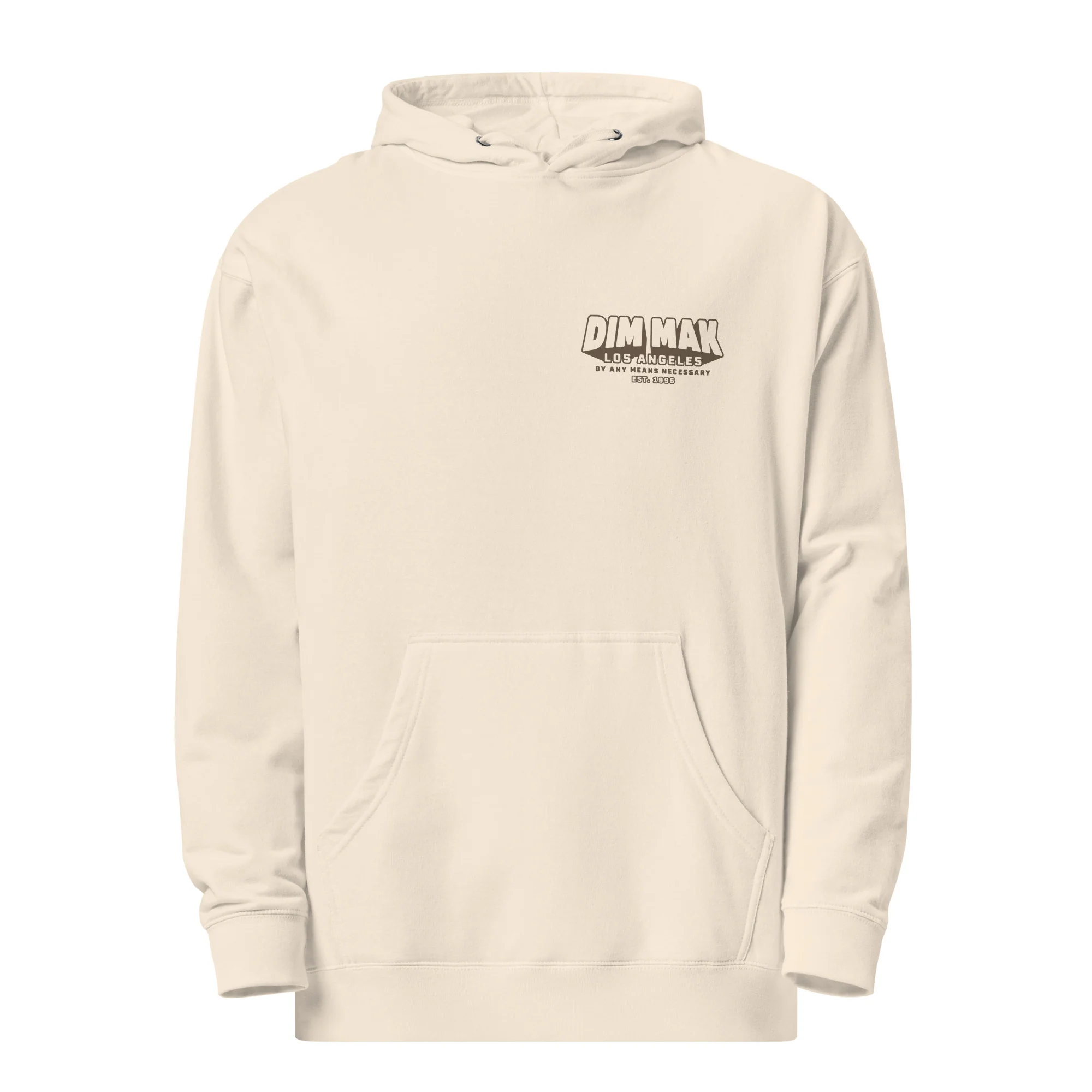 DM30 - Dim Mak Label Stamp Hoodie - Bone
