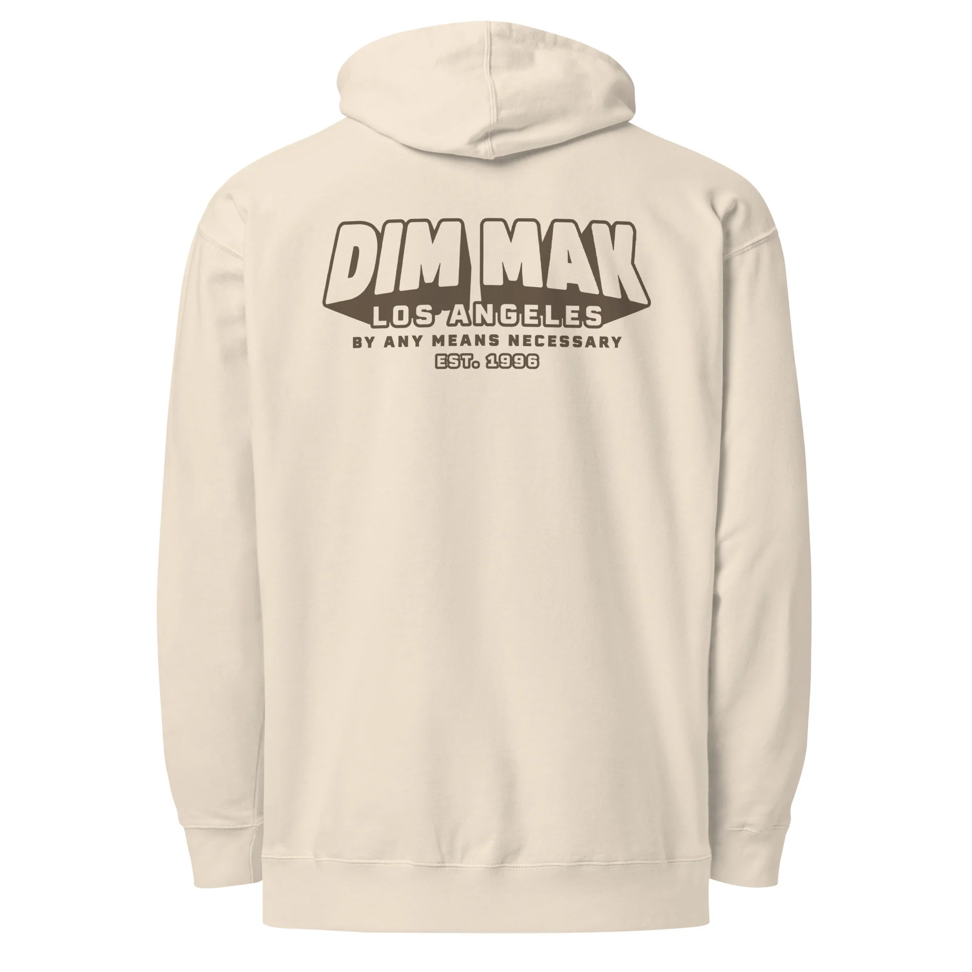 DM30 - Dim Mak Label Stamp Hoodie - Bone - Image 2
