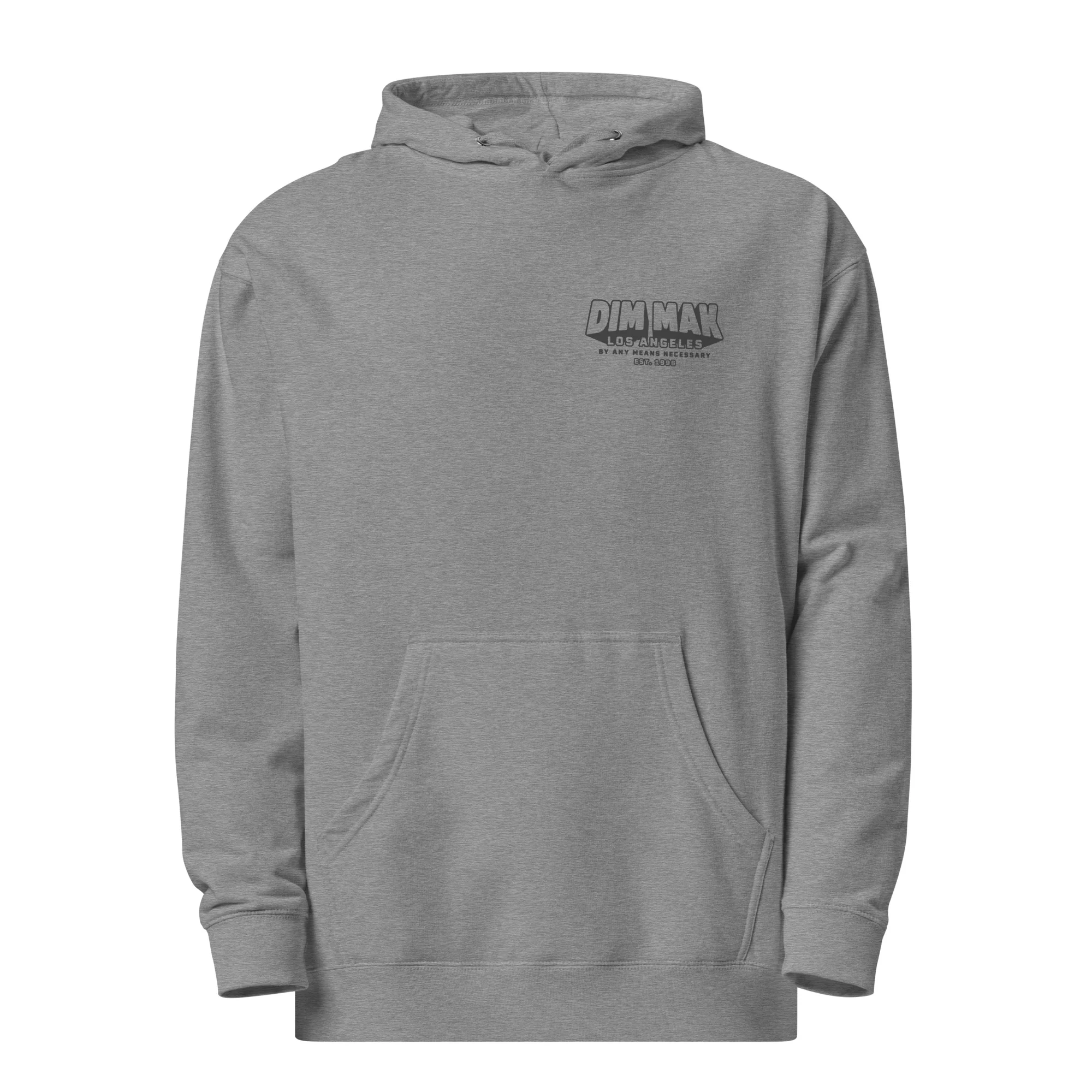 DM30 - Dim Mak Label Stamp Hoodie - Gunmetal Heather
