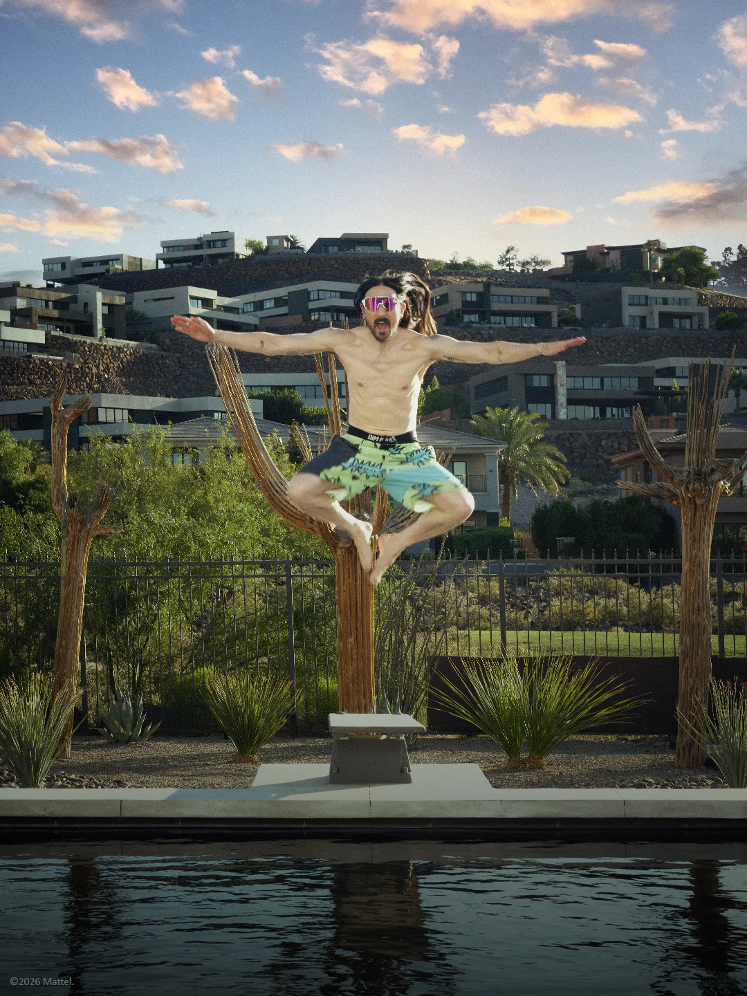 Ken™ x DIM MAK COLLECTION® - 80s Neon Print Board Shorts - Image 4